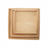 Plateau bois carré S 20x20x2cm - Marque DDD
