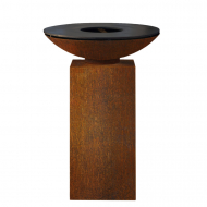 Outr Plancha Barbecue C 80 avec Socle Fermé - Ø80cm - Rouille - Marque Outr - Type de barbecue Charbon de bois