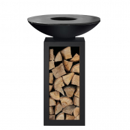 Outr Plancha Barbecue B 80 avec Socle Ouvert - Ø80cm - Noir - Marque Outr - Type de barbecue Charbon de bois
