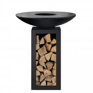 Outr Plancha Barbecue B 100 met Open Sokkel - Ø100cm - Zwart - Merk Outr - Type barbecue Houtskool bbq