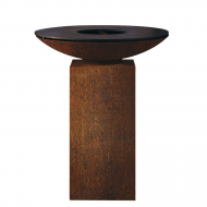 Outr Plancha Barbecue C 100 avec Socle Fermé - Ø100cm - Rouille - Marque Outr - Type de barbecue Charbon de bois
