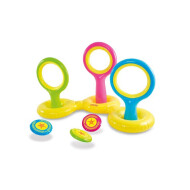 Intex Jeu de lancer de disque Flying Disc Toss frisbee gonflable - 178x102x104cm - 3 frisbees - Marque Intex - Couleur Bleu,Vert,Rose,Jaune