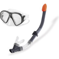 Intex Reef Rider Set de Plongée - Lunettes et Tuba - Noir/Gris - Marque Intex - Age à partir de 14 jaar - Couleur Noir,Gris