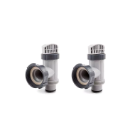Intex Vanne d’arrêt - lot de 2 pièces - pour pompes de filtration et filtres à sable Ø38mm - Marque Intex