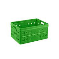 Sunware Folding Crate Square - 54x38x26,5cm - 46L - Vert - Options Avec poignée - Matériel Matière plastique - Couleur Vert - Contenu 46 L