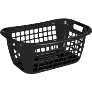 Sunware Basic Wasmand - 55x38x22,5cm - Zwart - Kleur Zwart - Materiaal Kunststof - Inhoud 35 l