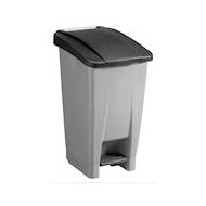 Sunware Basic Afvalcontainer/Rolemmer/Pedaalemmer - 60L - Zwart - Inhoud 60 l - Kleur Zwart