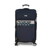 Supreme Trolley Reiskoffer Zacht - 77cm - Blauw - Merk DDD - Kleur Blauw - Hoogte 77 cm