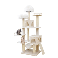 Krabpaal Coco - 68x60x197cm - Wit - Merk Euro Pet - Kleur Wit