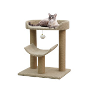 Krabpaal Simba - 45x35x54cm - Bruin/Wit - Merk Euro Pet - Kleur Bruin