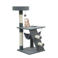 Krabpaal Milo - 39x39x85.5cm - Grijs/Beige - Merk Euro Pet - Kleur Grijs,Beige