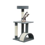 Krabpaal Lily - 39x38.5x85.5cm - Grijs/Beige - Merk Euro Pet - Kleur Grijs,Beige