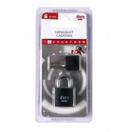 Cadenas alu noir 20 mm + 2 clés - Nouveau depuis 15/02/2022 - Marque Euro Tools