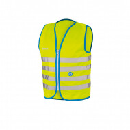 Wowow Veste de Sécurité Enfant avec Zip - Vélo Amusante - Taille L - Unisexe - Jaune/Bleu/Argent - Marque Wowow