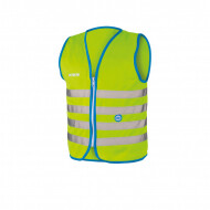 Wowow Veste de Sécurité Enfant avec Zip - Vélo Amusante - Taille S - Unisexe - Vert/Bleu/Argent - Marque Wowow