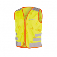 Wowow Design Fluo Hesje Kind Nuty Jacket - S - Geel/Zilver - Merk Wowow
