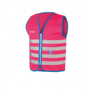 Wowow Veste de Sécurité Enfant avec Zip - Vélo Amusante - Taille M - Unisexe - Rose/Bleu/Argent - Marque Wowow