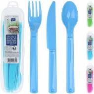 Set de Couverts - Plastique - Multicolore - 12 Pièces - Marque Merkloos
