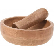 Excellent Articles Ménagers Mortier & Pilon - Convivial - Cuisine - Ø15cm - Bois De Manguier - Bois