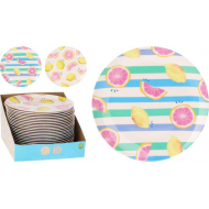 Excellent Houseware Assiette - Thème fruits - Camping - Ø25cm - Mélamine - Multicolore