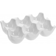 Excellent Houseware Oeufier - 6 pièces - 15x10x36cm - Porcelaine - Blanc