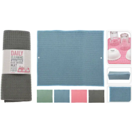Koopman Tapis Égouttoir - 40x48cm - Microfibre - Multicolore