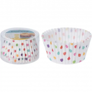 La Cucina Moule à Cupcakes - 180°C -  5x3,5cm - Papier - Multicolore - 60 pièces - Forme Rond - Matériel Bambou