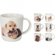 Koffietas - Dierenthema - 350ml - Porselein - Multicolor - Merk Merkloos - Kleur Multicolor