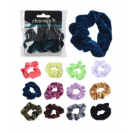 Eleganza Haarelastieken - Scrunchies - 9x9x1,5cm - Polyester - Multicolor - 2 Stuks - Merk Eleganza - Haaraccessoires Elastiek