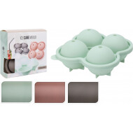 Ijsballenvorm XL - 4 Ijsballen - 16x15x7cm - TPE - Multicolor - Merk Merkloos