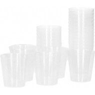 Excellent Houseware Shotglazen - Herbruikbaar - Vaatwas - 30ml - Kunststof - Transparant - 20 stuks