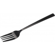 Excellent Houseware 4 Fourchette à Dessert - Service Festive - 15x2,3cm - Acier Inoxydable - Noir