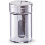 Excellent Houseware Diffuseur d'Épices - Distribution Facile - Ø5xH8cm - Verre/RVS - Argenté