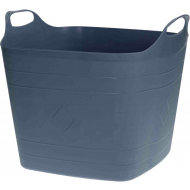 Bathroom Solutions Flexibele Kuip/Wasmand - met Handvaten - 25L - 41x35x38cm - Polypropyleen - Blauw - Kleur Blauw - Materiaal Polypropyleen - Inhoud 25 L