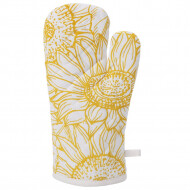 Koopman Ovenwant met Bloemmotief - 18x32cm - Katoen - Multicolor - Kleur Multicolor