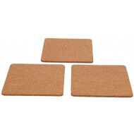 Excellent Houseware Onderzetters - Vierkant - 19x19x2cm - Kurk - Bruin - 3 Stuks