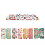 Excellent Houseware Plateau - Design d'Été - 32x15x1,7cm - Mélamine - Multicolore - Couleur Multicolore - Matériel Mélamine