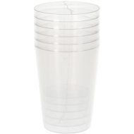 Excellent Houseware Drinkbeker - Herbruikbaar - Vaatwas - 280ml - Kunststof - Transparant - 6 stuks - Kleur Transparant