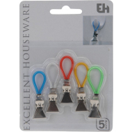 Handdoekknijpers - met Lus - Stevige Grip - Duurzaam - Metaal - Multicolor - 5 stuks - Kleur Multicolor