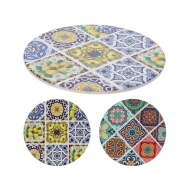 Excellent Houseware Potonderzetter - Kurken Onderkant - Ø25cm - Kurk/Dolomiet - Italiaanse Stijl