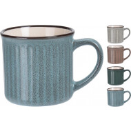Home&Styling Beker - Gespikkeld Dessin van Aardewerk - 0,25L - Multicolor - 4 Stuks - Kleur Multicolor
