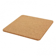 Excellent Houseware Onderzetters - Vierkant - 9,5x9,5cm - Kurk - Bruin - 6 Stuks