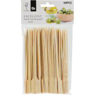 Excellent Houseware Sateprikkers/Stokjes - BBQ - Tapas - L15cm - Bamboe - Lichtbruin - 50 stuks