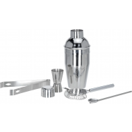 Excellent Houseware Shaker à Cocktail - Acier Inoxydable - 0,5L - RVS - Métal - 5 Pièces