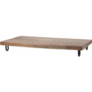 Home&Styling Serveerplateau - Rechthoekig - Met Pootjes - 50x24,5x6cm - Mangohout - Bruin - Materiaal Hout - Kleur Bruin