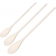 Excellent Houseware Lepelset - L35,5cm - Hout - Lichtbruin - 3 stuks