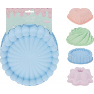 Excellent Houseware Moule à Pâtisserie - Antiadhésif - Ø24cm - Silicone - Multicolore - Marque Merkloos - Matériel Silicone - Forme Rond