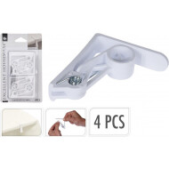 Excellent Houseware Pinces à Nappe - Durables - Système à Ressort - Plastique/Métal - Blanc