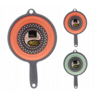 Excellent Houseware Vergiet - Opvouwbaar - Handvat - Ophangbaar - 37x23cm - Kunststof - Oranje - Materiaal Kunststof