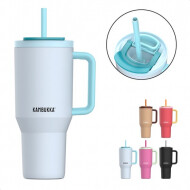 Kambukka Rio Tumbler 950ml - Waterfles met Telescopisch rietje - Lek proof - BPA vrij - Frosty Coco - Merk Kambukka - Inhoud 950 ml - Kleur Blauw